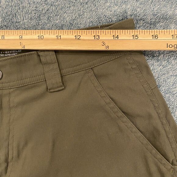 COLUMBIA Shorts Men's Size 30 (tag says 32) OMNI-SHIELD Olive Green Hiking - Picture 4 of 10